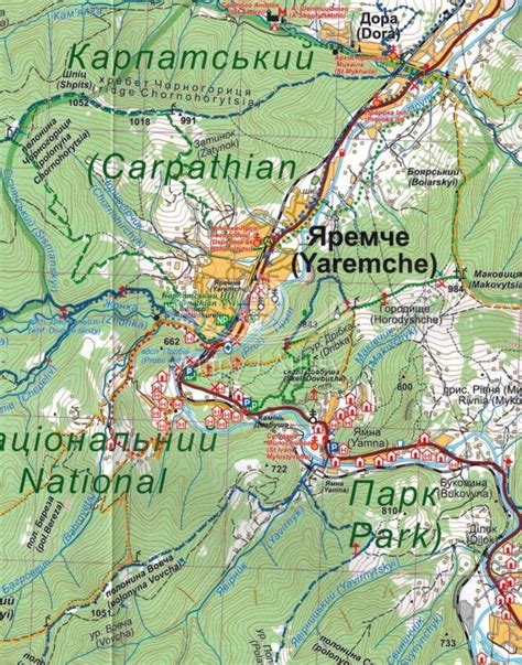 Gorgany Wschodnie Mapa Wodoodporna Turystyczna