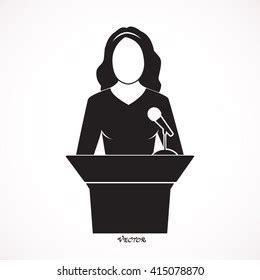 4,678 Woman Speaker Silhouette Images, Stock Photos & Vectors ...