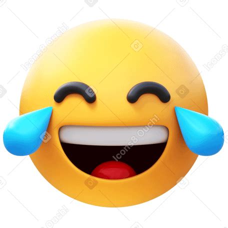 D Visage Avec Des Larmes De Joie Emoji Png Svg