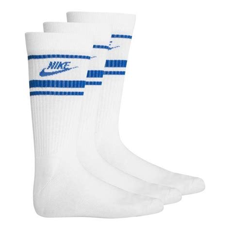 Nike Chaussettes NSW Crew Essential Pack De 3 Blanc Bleu