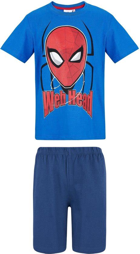 Spider Man Pyjama Met Korte Mouw Blauw Maat Bol