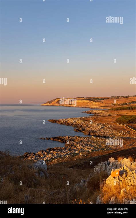 Landscape Near Torre Sant Emiliano Otranto Salento Coast Apulia