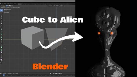 D Alien Sculpt In Blender Timelapse Youtube