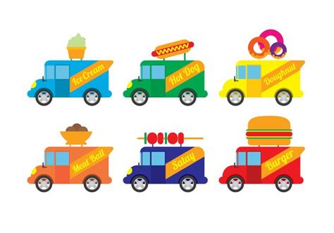 Food Truck Vector 98048 Vector Art at Vecteezy