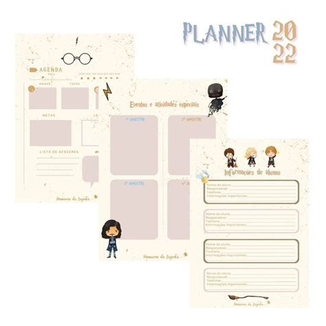 Planner Para Professor Harry Potter Arquivo Em Pdf Elo Harry