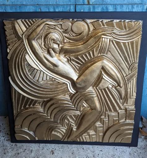 GRAND BAS RELIEF ART déco danseuse Folies bergère d après Maurice