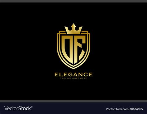 Initial Elegant Luxury Monogram Logo Or Badge Vector Image