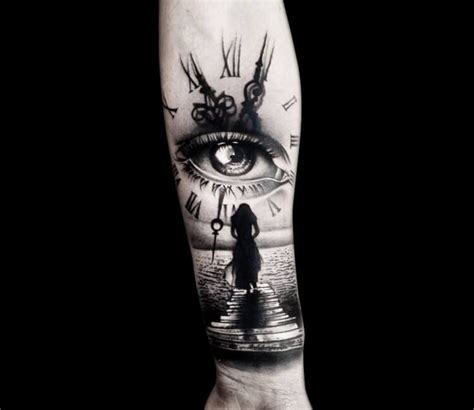 Clock and Eye tattoo by Dominik Hanus | Post 28394 | Eye tattoo, Sleeve ...