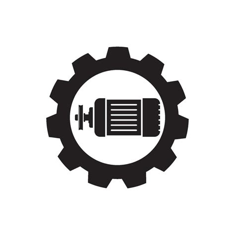 Electric Motor Icon Vector Illustration Logo Design Vector