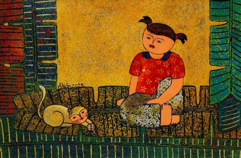 Artist Chau Ai Van Vietnamese Lacquer Paintings On Wood Nguyen Art