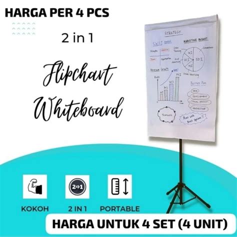 Jual Papan Flipchart Flip Chart Set Portable Isi Set Unit