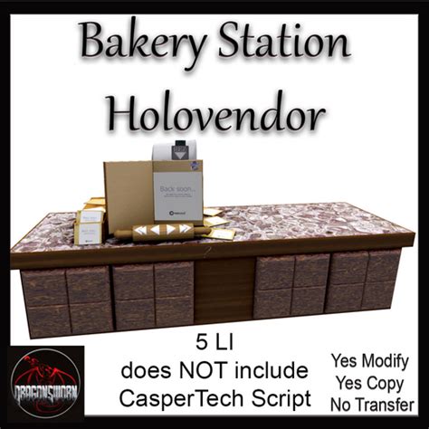 Second Life Marketplace Bakery Station Holovendor