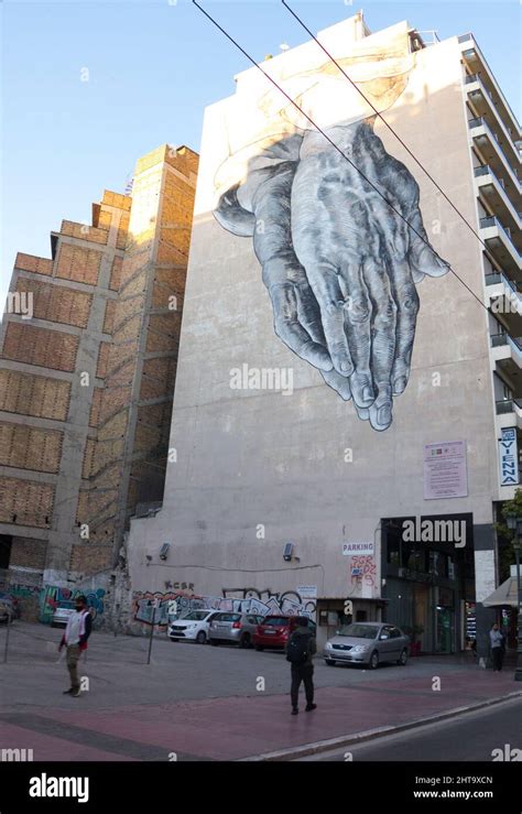 Graffiti Praying Hands