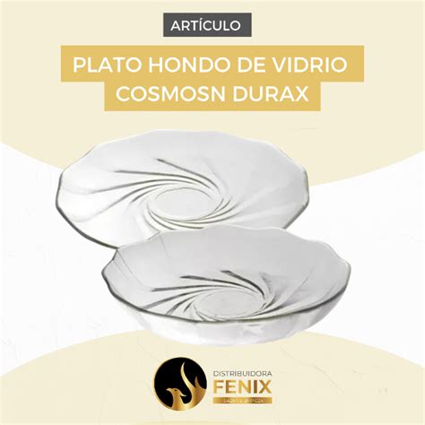 Plato De Vidrio Hondo Cosmos Durax Distribuidora Mayorista Fenix