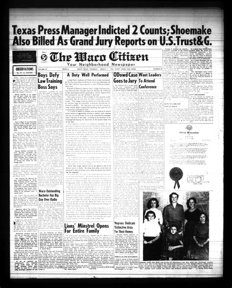 The Waco Citizen (Waco, Tex.), Vol. 22, No. 28, Ed. 1 Thursday, March 1