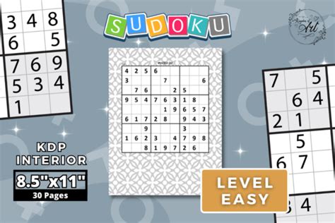 Sudoku Puzzle For Adults Kdp Interior Graphic By Kingdom Of Arts