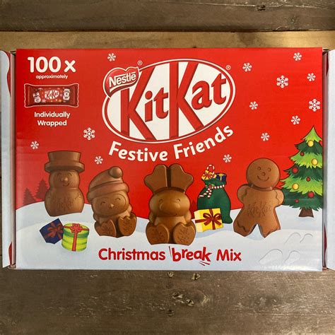 100x Kitkat Festive Friends Assorted Milk Chocolate Figures And Low Price