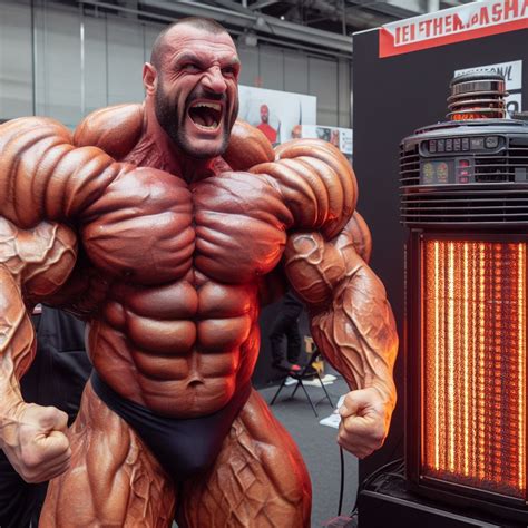 Giganteschi Bodybuilder Di Milano Si Riscaldano Con La Stufetta