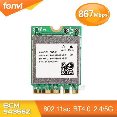 Dual Band Broadcom Bcm Z Ngff M Wifi Wlan Bluetooth Ac