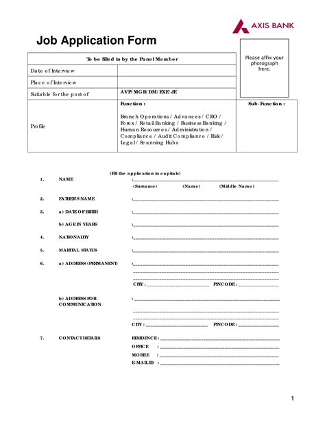 Plantilla De Solicitud De Empleo 1