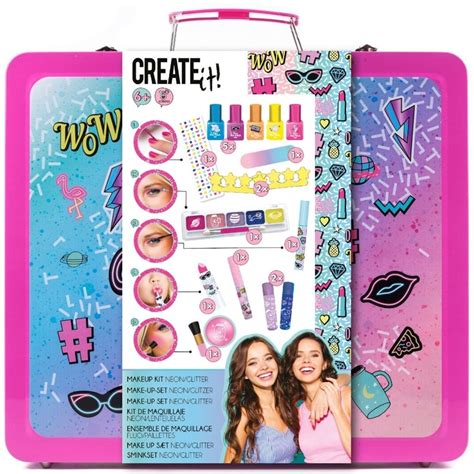 Zestaw Make Up Neon Brokat W Walizce Create It Zabawka Canenco