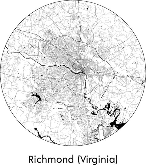 Premium Vector City Map North America United States Richmond Virginia