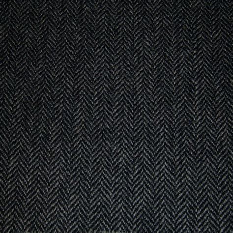 Dark Grey And Black Herringbone Tweed Yorkshire Fabric