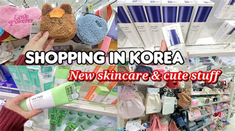 Shopping In Korea 🇰🇷vlog New Skincare Retinol Products And Cute Stuff 🛍 Accessories Snacks Haul