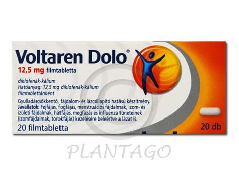 Voltaren Dolo 12 5 mg filmtabletta 20x Plantágó gyógyszertár