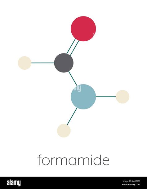 Formamide (methanamide) solvent molecule. Solution in water known as ...