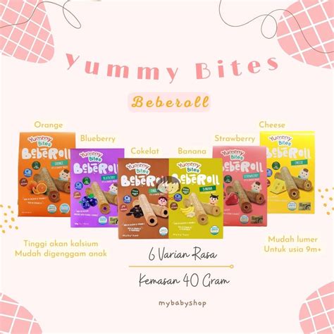 Jual YUMMY BITES BEBEROLL 40gr Snack Bayi Bebe Roll Mulai Dari 9Bulan