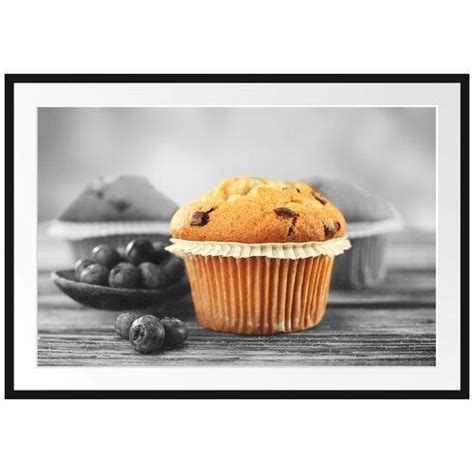 Gerahmtes Poster Leckere Muffins Mit Blaubeeren East Urban Home Gr E