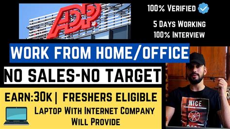 Adp Dream Career Work From Homeoffice Jobs For Freshers ₹30000