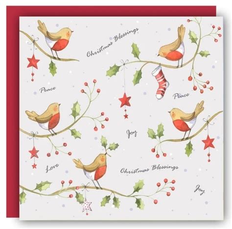 Five Robins Pack Of 5 Christmas Cards 0604565369819 Eden