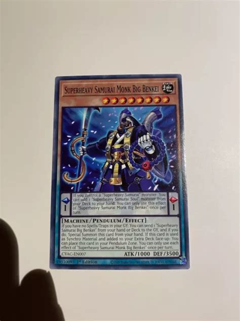 Yugioh Superheavy Samurai Monk Big Benkei 1st Edition Cyac En007 £1