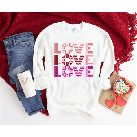 Womens Valentines Day Sweater Heart Sweater Heart Shirt Love Shirt