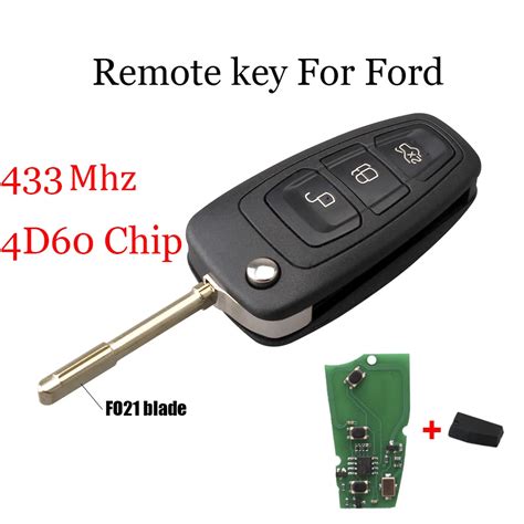 3Buttons 433Mhz Folding Remote Car Key For Ford Focus Mk1 Mondeo