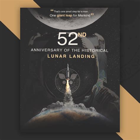 52nd Moon Landing Anniversary Poster For NDESC Behance