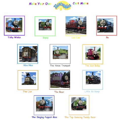 Thomas/Teletubbies Cast Meme by Adamhj15 on DeviantArt