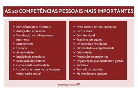 Tipos De Compet Ncias Pessoais Explicadas