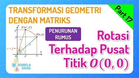 Transformasi Geometri Matematika Kelas 11 •part 17 Penurunan Rumus Rotasi Terhadap Titik Pusat