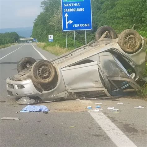 Verrone si ribalta più volte con l auto 82enne grave in ospedale