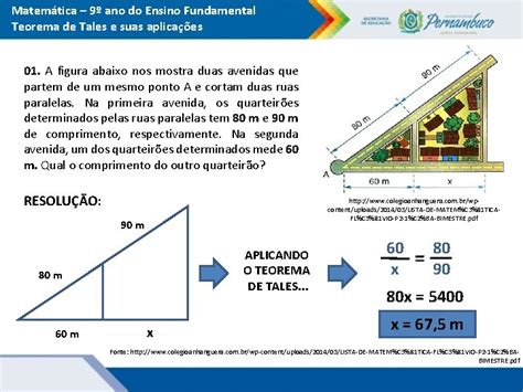 Matemtica Ensino Fundamental Ano Teorema De Tales