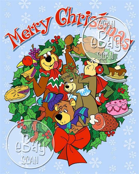 Rare Yogi Bear Christmas Cartoon Color Tv Photo Hanna Barbera Studios