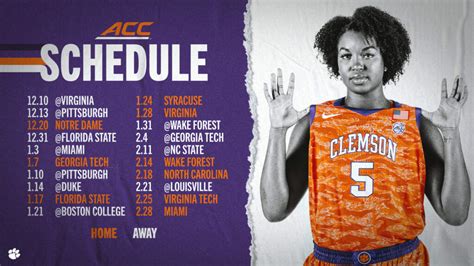 ACC Announces 2020-21 Women’s Basketball Schedule – Clemson Tigers ...