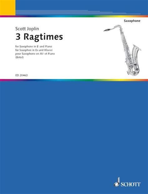 Drei Ragtimes Von Scott Joplin Altsaxophon Noten Online Kaufen