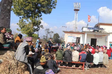 त्रिवेणी गाउँपालिका सल्यानको सार्वजनिक सुनुवाइ वडा नं ४ को फलाबाङमा