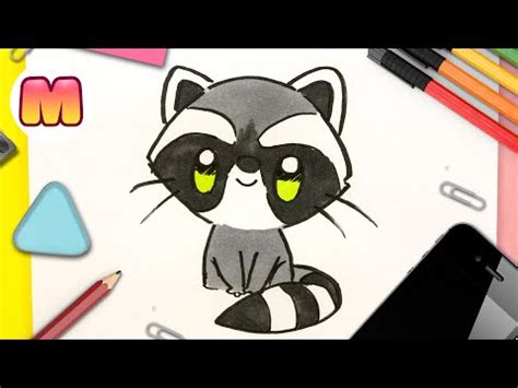 Como Dibujar Un Mapache Kawaii Dibujos Faciles Kawaii Aprender A