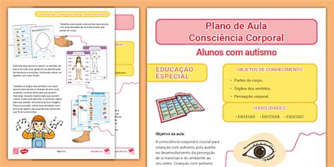 Atividade Sobre O Corpo Para Alunos Autismo Twinkl Aposte Em