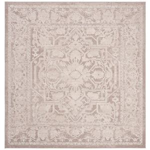 Safavieh Reflection Beige Cream Ft X Ft Floral Border Area Rug